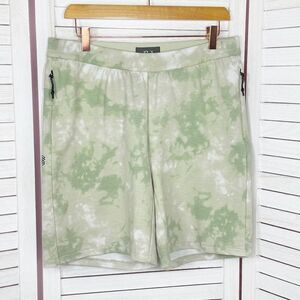 FLX‎ Tie Dye Knit Leisure Shorts Sage Mint Green Medium